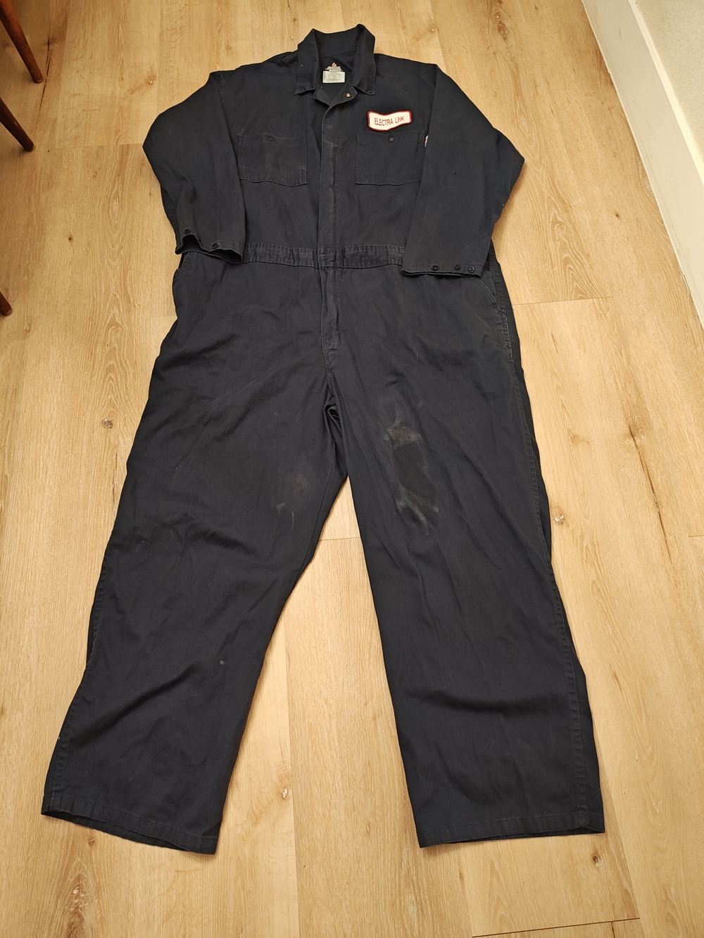 LAPCO FR Navy Work Coverall with Red-Trimmed Name Patch